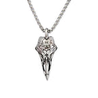Skull Odin Steel Pendant Retro Nordic Crow Gothic