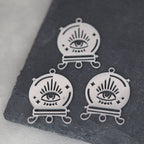 3pcs Eye of Horus Charms DIY Craft Tassels Earrings Necklace Jewelry Making Devil Eye Amulet Stainless Steel Pendant