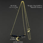 925 Silver Crescent Moon Pendant — Silver