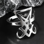 Gothic Sigil Ring — Stainless Steel Adjustable