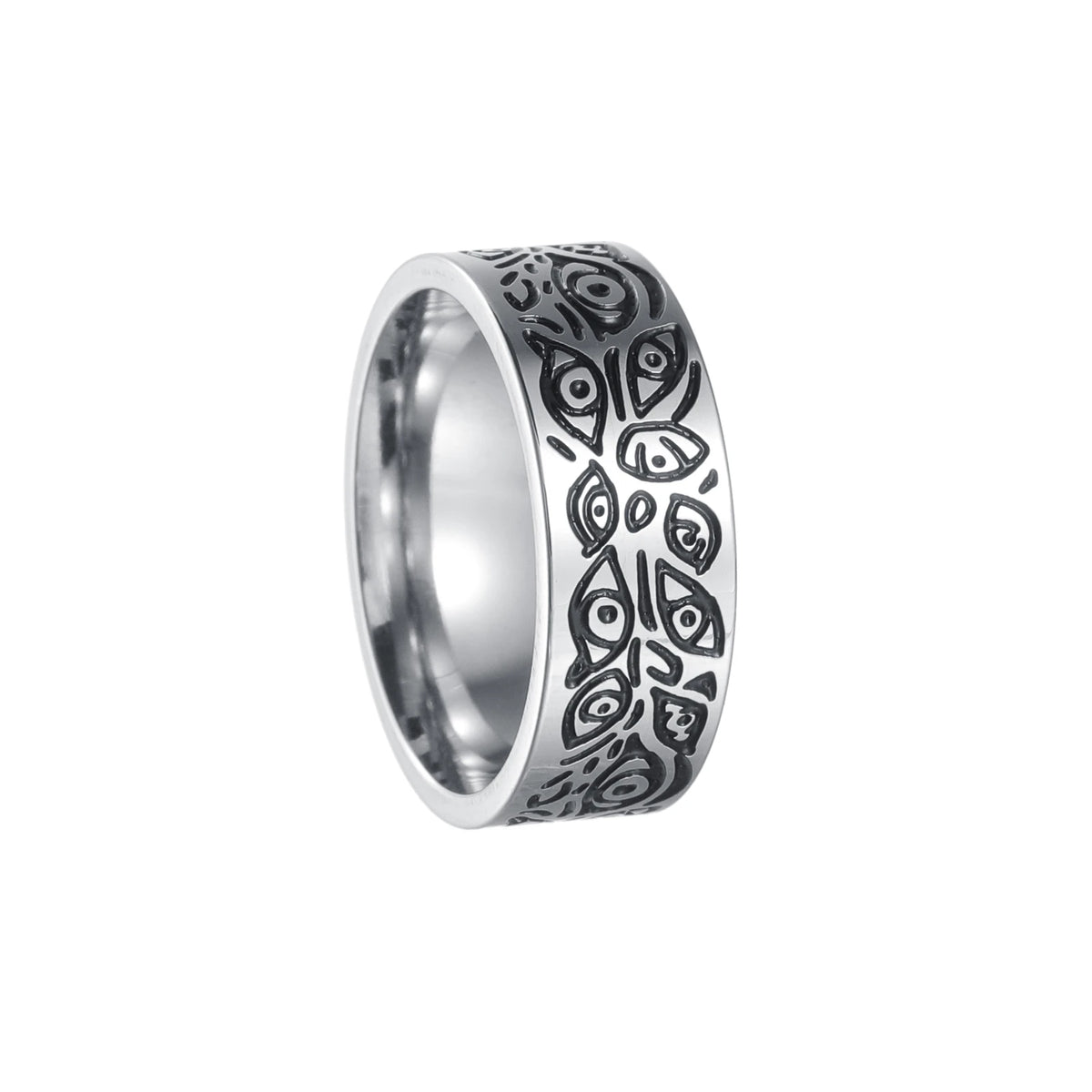 Viking Celtic Knot & Sea Wave Band Ring for Men — Stainless Steel