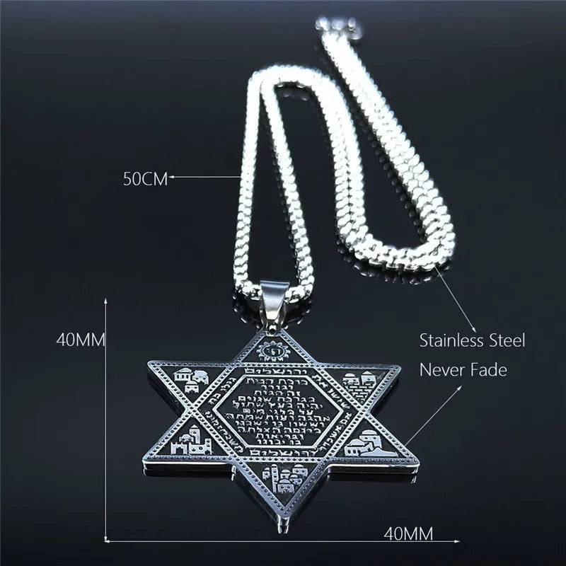 Star of David Solomon Necklace — Stainless Steel
