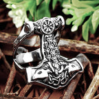 Mjolnir Thor Hammer Ring for Men — Vintage Stainless Steel