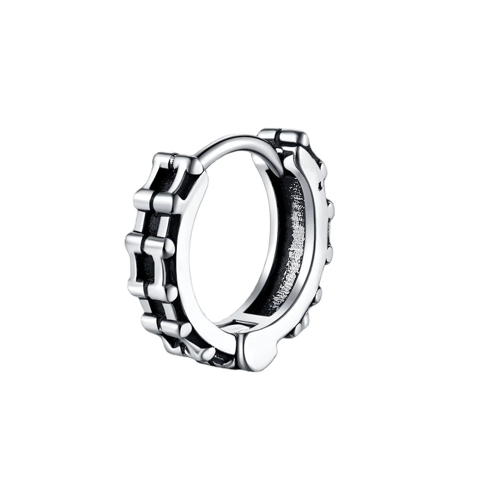 Geometric Hoop Earrings — Stainless Steel