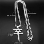 Silver Pendant Statement Necklace — Stainless Steel
