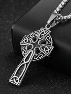 Celtic Cross Steel Pendant Nordic Versatile Retro