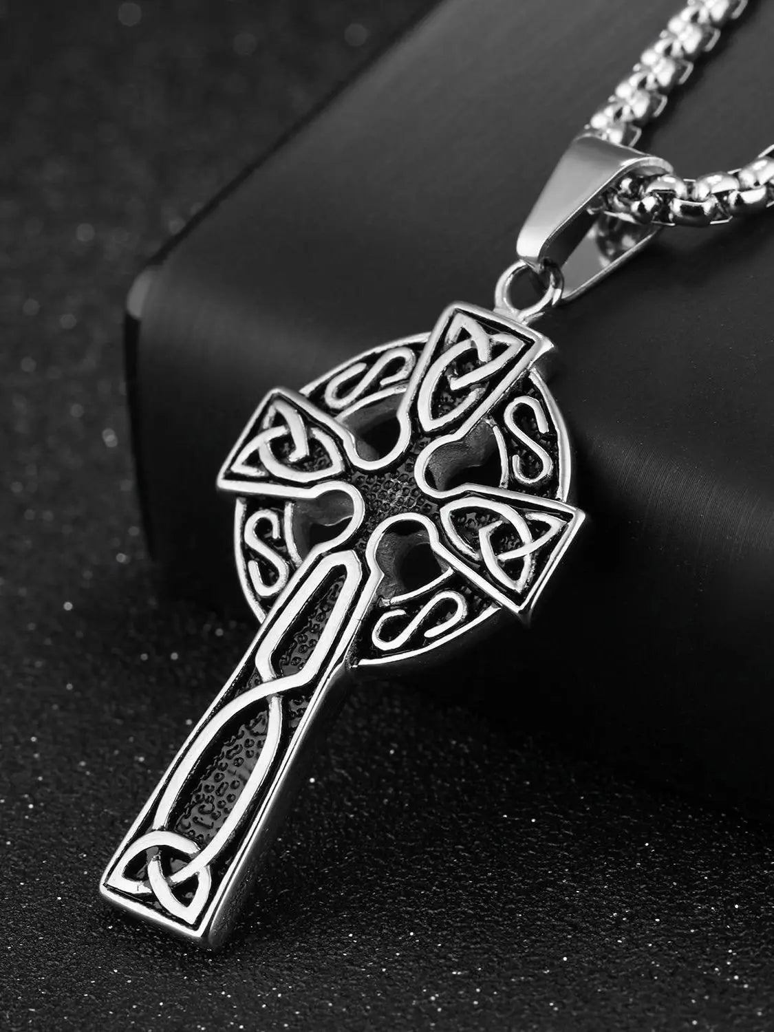 Celtic Cross Steel Pendant Nordic Versatile Retro