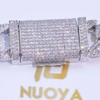 925 Silver Moissanite Cuban Chain Necklace 20MM VVS