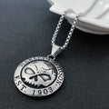 Harley Badge Skull Pendant Necklace — Stainless