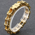 Punk Rock 316L Stainless Steel Biker Bracelet Men's 11MM Wide Motorcycle Link Chain Jewelry Accessory Bracelets for Men