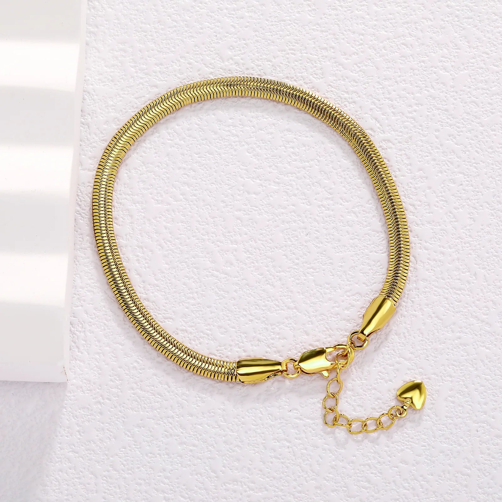 Gold Snake Bracelet Adjustable Statement