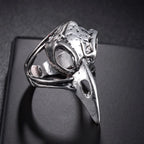 New Design Skull Crow Skull Ring Woodpecker Bird Men's Ring Punk Stylish Jewelry