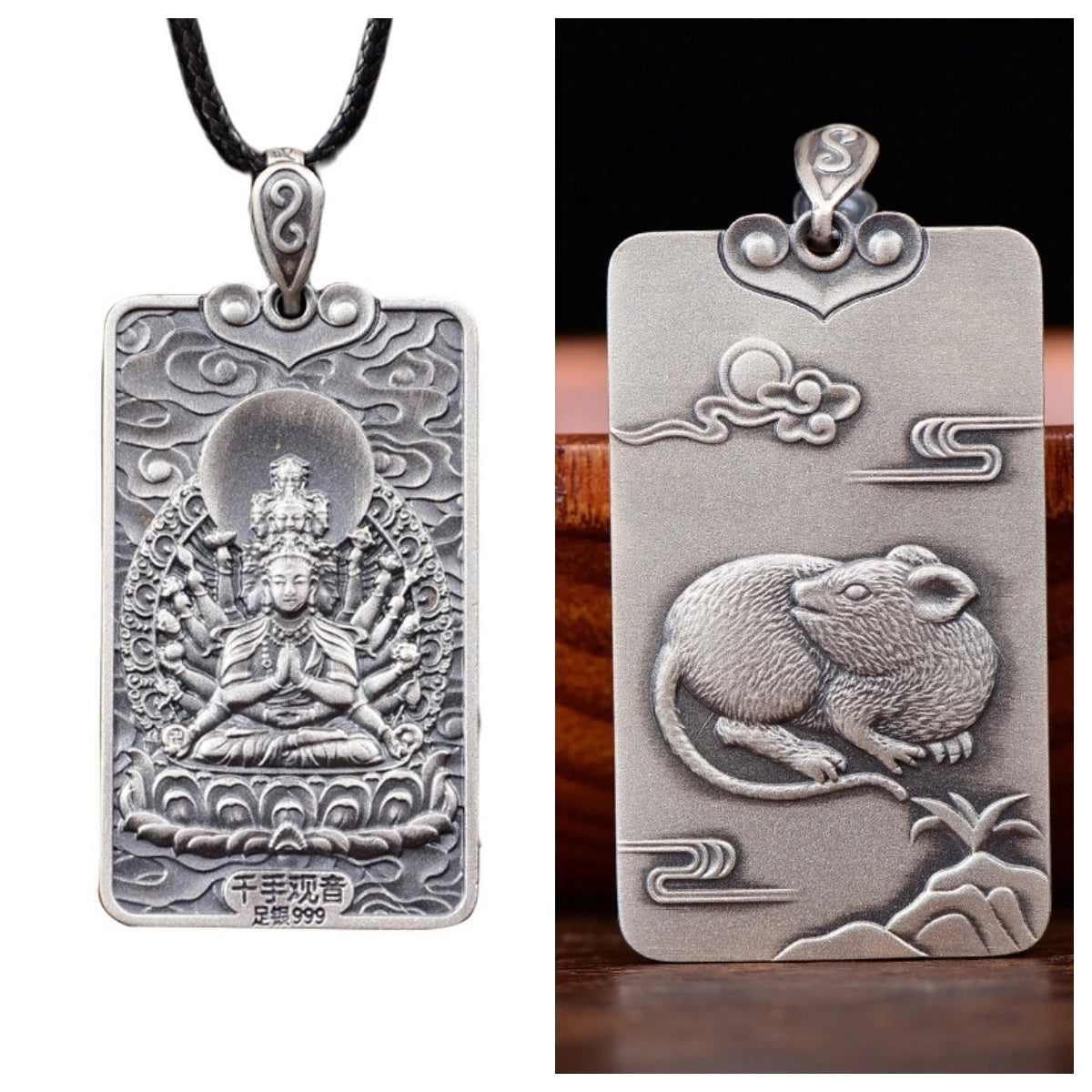Chinese Zodiac Animal Buddha Blessing Pendant Necklace