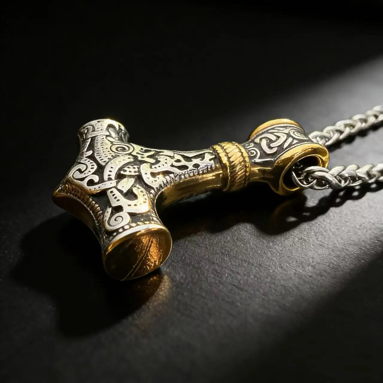 Thor Hammer Steel Pendant 316L Nordic Odin