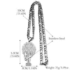 St. Michael Saint Benedict Cross Necklace — Stainless Steel