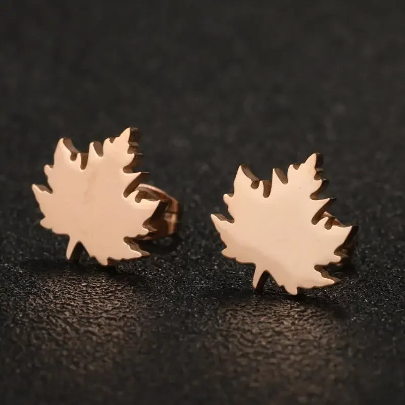 Stainless Steel Necklace For Women Man Maple Leaf Choker Pendant Chain Necklaces Engagement Jewelry korean Fashion NEW