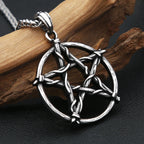 Star Steel Pendant Vintage David Punk Pentagram