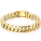 Luxury Gold Color Bracelet Man Friendship Men's Bracelets & Bangles In Metal Stainless Steel On Hand Jewelry Gifts For