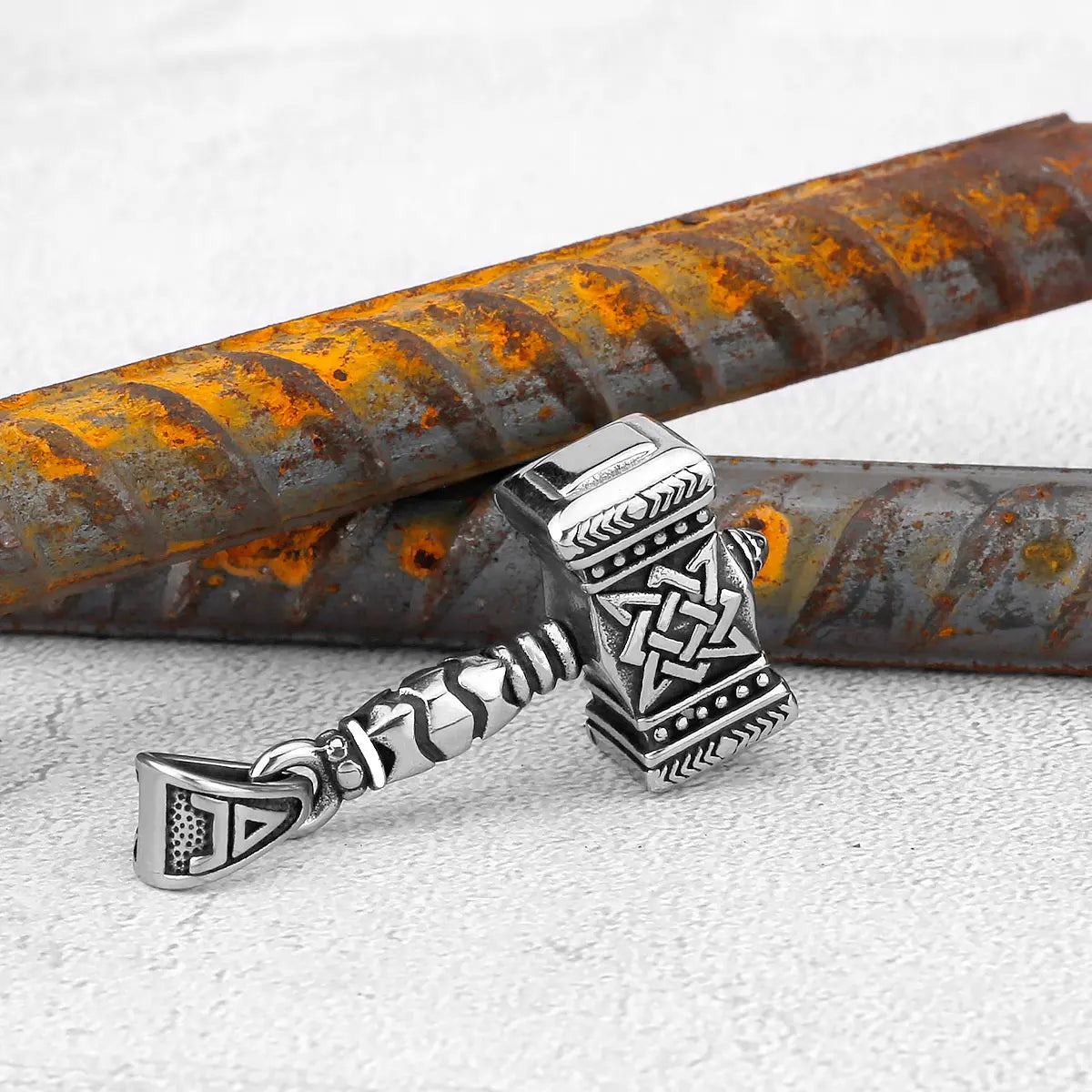 Thor's Hammer Mjolnir Pendant — Stainless Steel