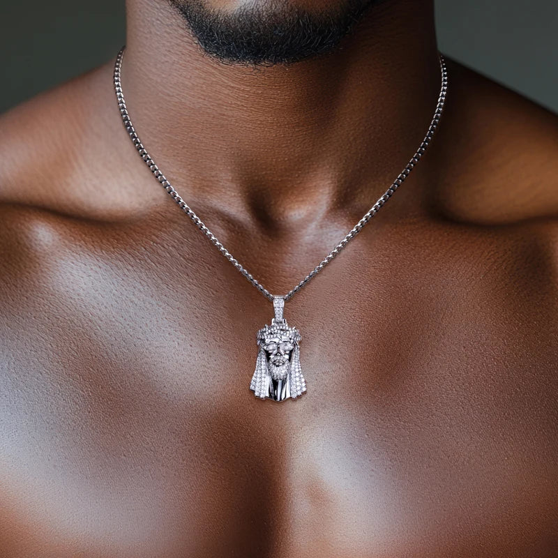 Iced Out Jesus Pendant — 925 Silver