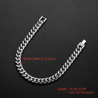 Men’s 8MM Cuban Chain Bracelet Waterproof 316L Stainless Steel Hip Hop Rock Style Accessories Party Gift Jewelry
