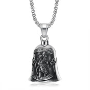 St. Christopher Bell Necklace Pendant Men's Cycling Lucky Charms Exorcism Jewelry Motorcycle Accessories