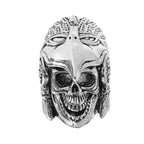 Robot Ghost Skull Open Ring — Stainless Steel