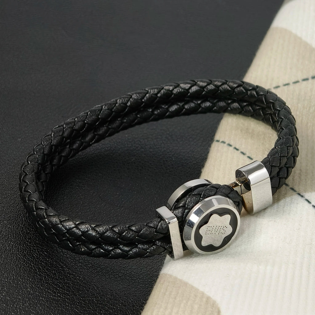 New personalized Wanjia European and American bracelet MB bracelet woven stainless steel men's bracelet