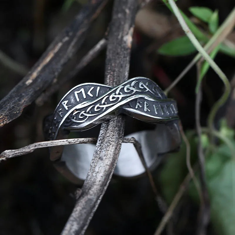 2024 New 316L Stainless Steel Viking Tree Of Life And Odin Runes Ring For Man Women Party Gift Fashion Jewelry