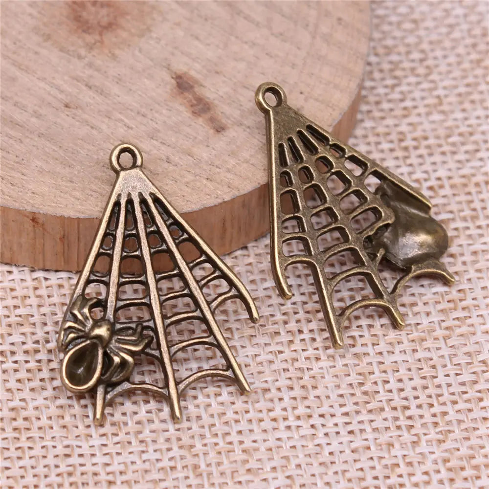 Boho Spider Web Charms Pendant Female Jewelry Bulk Cheapest Items