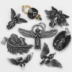 Angel Wing Pendant Necklace — Stainless Steel