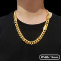 Stainless Steel Cuban Chain Necklace Miami 8/10/12MM