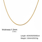 Skyrim Round Snake Chains Stainless Steel Necklace Men Women 40/45/50/55/60cm Length Unisex Hip Hop Punk Jewelry Gifts Wholesale