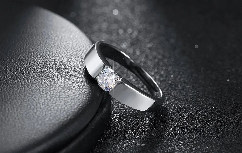 925 Sterling Silver Shining crystal moissanite Rings For Men's size 7/8/9 Fashion Party Gifts engagement wedding fine Jewelry