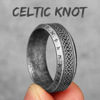 Vintage Nordic Viking Runes Celtic Knot Series Stainless Steel Womens Mens Rings Punk Biker Jewelry Creativity Gift