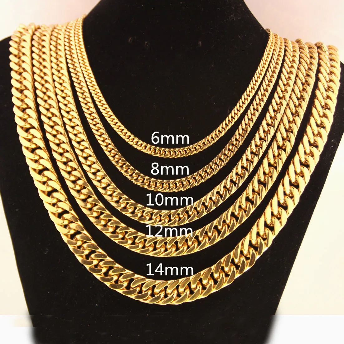 Cuban Link Necklace 8-18mm — Stainless