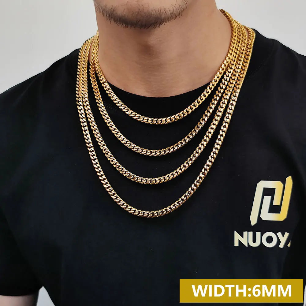 Stainless Steel Cuban Chain Necklace Miami