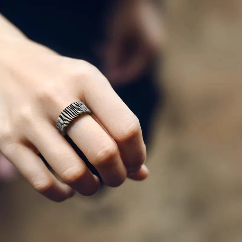 Brass Copper Wire Winding Process Retro Vintage Ring for Men's&Women's Punk Trend fashion Exquisite Non Fading