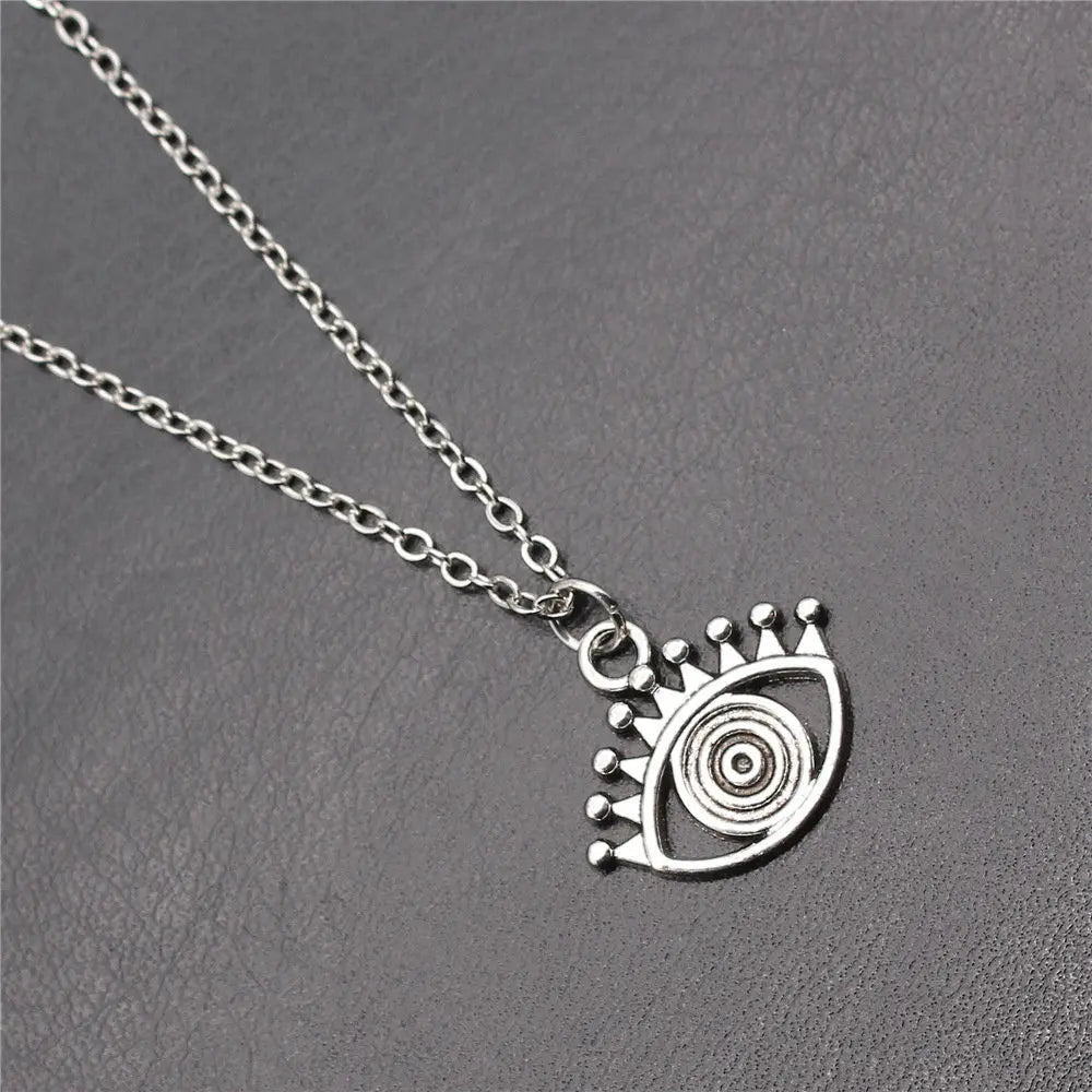 Hand and Eye Talisman Amulet Necklace — 43cm Chain