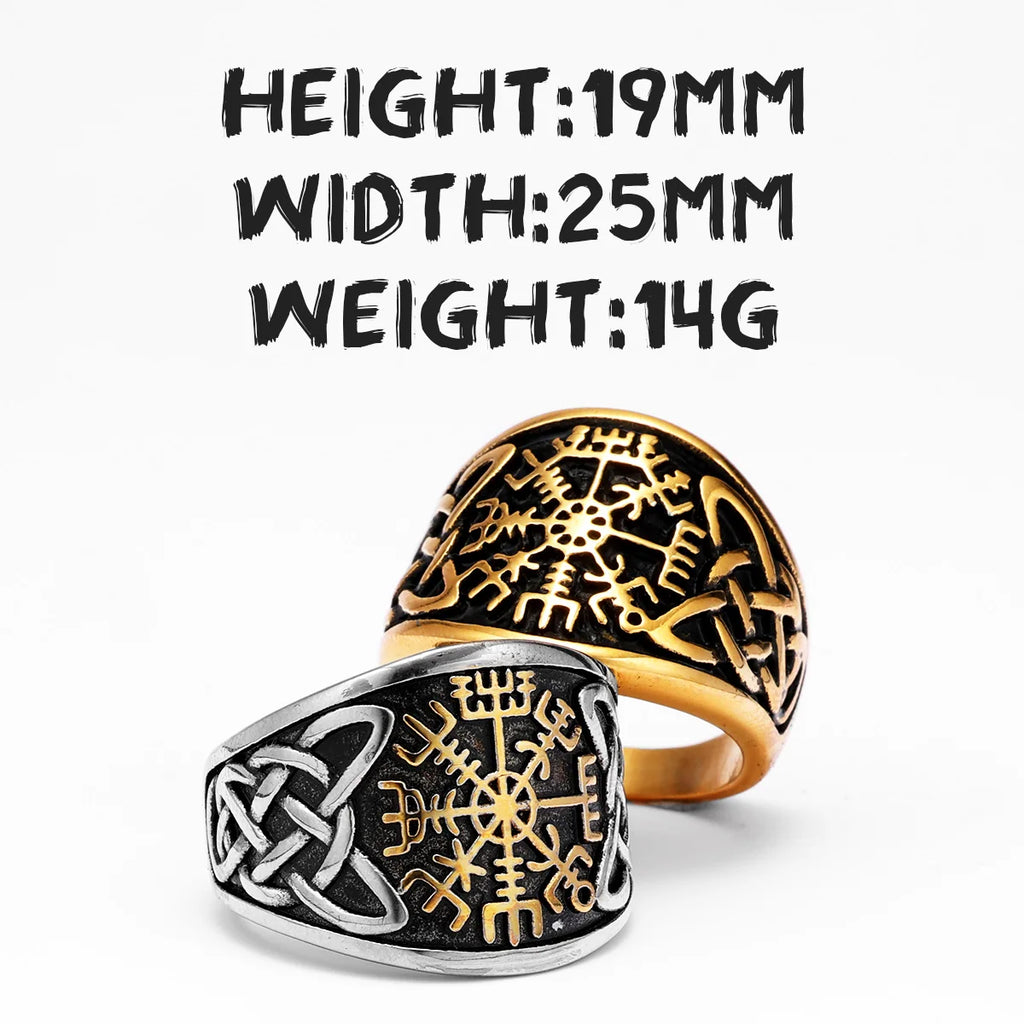 Compass Celtic Ring — Stainless Steel