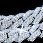 Gold Cuban Chain Necklace Moissanite 12MM Iced Out