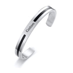 Viking Cuff Bangle Bracelet — Stainless Steel