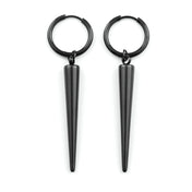 Gothic Silver Color Rivet Drop Earrings for Women Men Punk Hip Hop Metal Geometric Cone Pendant Earrings Y2K Party