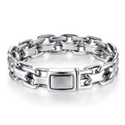 Vintage Double Zero Link Cuban Chain Bracelet — Stainless Steel