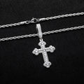 Iced Out Cross Pendant — 925 Silver