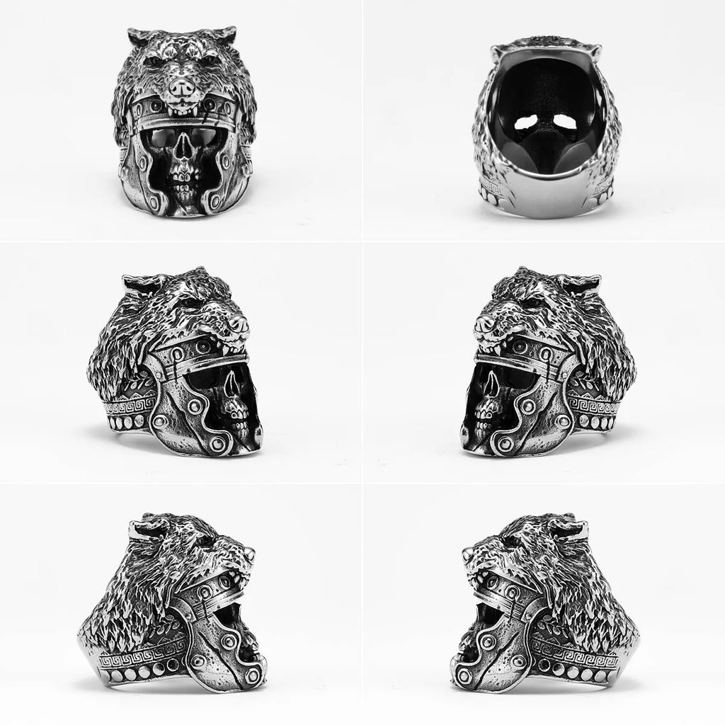 Wolf Skull Ring — Stainless Steel