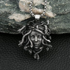 Gothic Medusa Snake Pendant — Stainless Steel