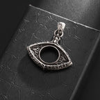 Vintage Hollow Devil's Eye Pendant Necklace Men Women Punk Hip Hop Cycling Jewelry Gift