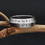 Vintage Viking Rune Ring Stainless Steel Nordic Amulet Unisex Biker Street Fashion Jewelry Daily Wear Party Gift Accessories