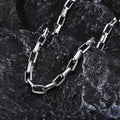 Bold Rectangle Chain Necklace — Stainless